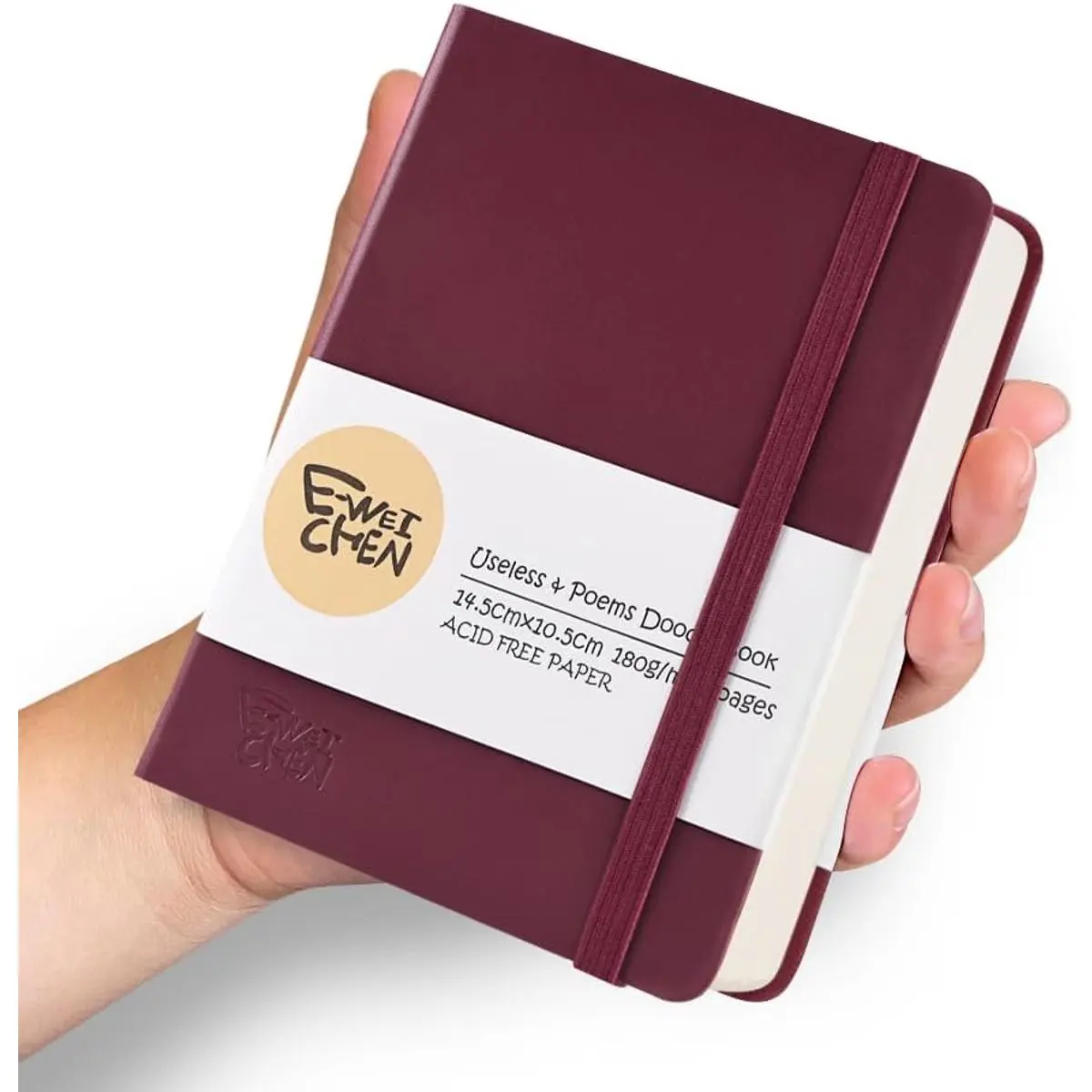 PU Cover-5.7x4.1in-Wine Red