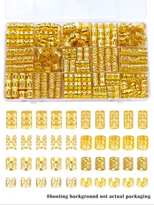 160pcs Alloy Hair Jewelry for Braids, Multi-Style Hair Cuffs, Adjustable Metal Braids Rings, Non-Piercing Ear Clips, Hair Accessories, Premium