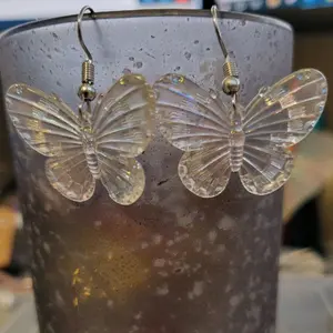 Iridescent Butterfly Earrings