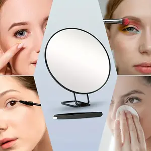 6 Inch 30X 40X Magnifying Makeup Mirror with Suction Cup & Tweezers for Blackhead Acne Pimple Removal Portable Magnified Mirror for Facial Care Deep Cleansing Eyebrow Shaping