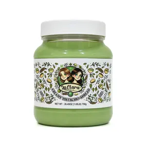 La Clara Perla Creamy Pistachio Spread, Spreadable Cream (For Dubai Chocolate)- 26.54 oz (750g)