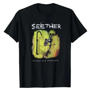 Hot Vintage SEETHER Band Black Music Tee T-shirt Unisex Sweatshirt, Cotton Casual Menswear Top