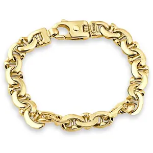Solid 14k Yellow Gold 61.60 grams Men's 10.5mm Wide Bracelet Lobster Clasp 8.25"