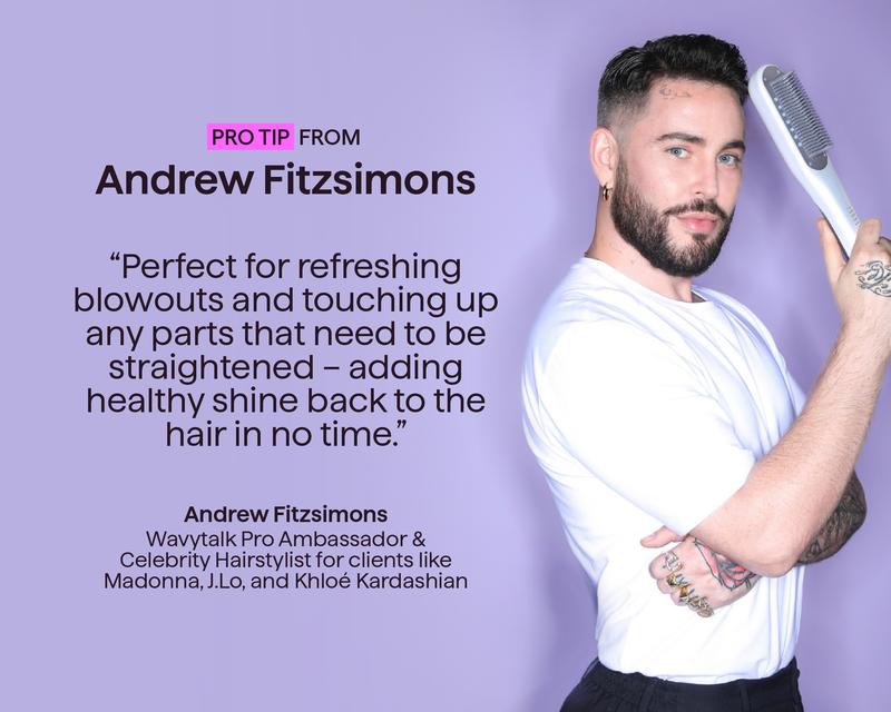 Wavytalk Steamline Pro Steam Hair Straightener Brush Hair Straightening Comb with Scrunchie and Glove Wavytalk Steamline Pro Steam Hair Straightener Brush Hair Straightening Comb with Scrunchie and Glove