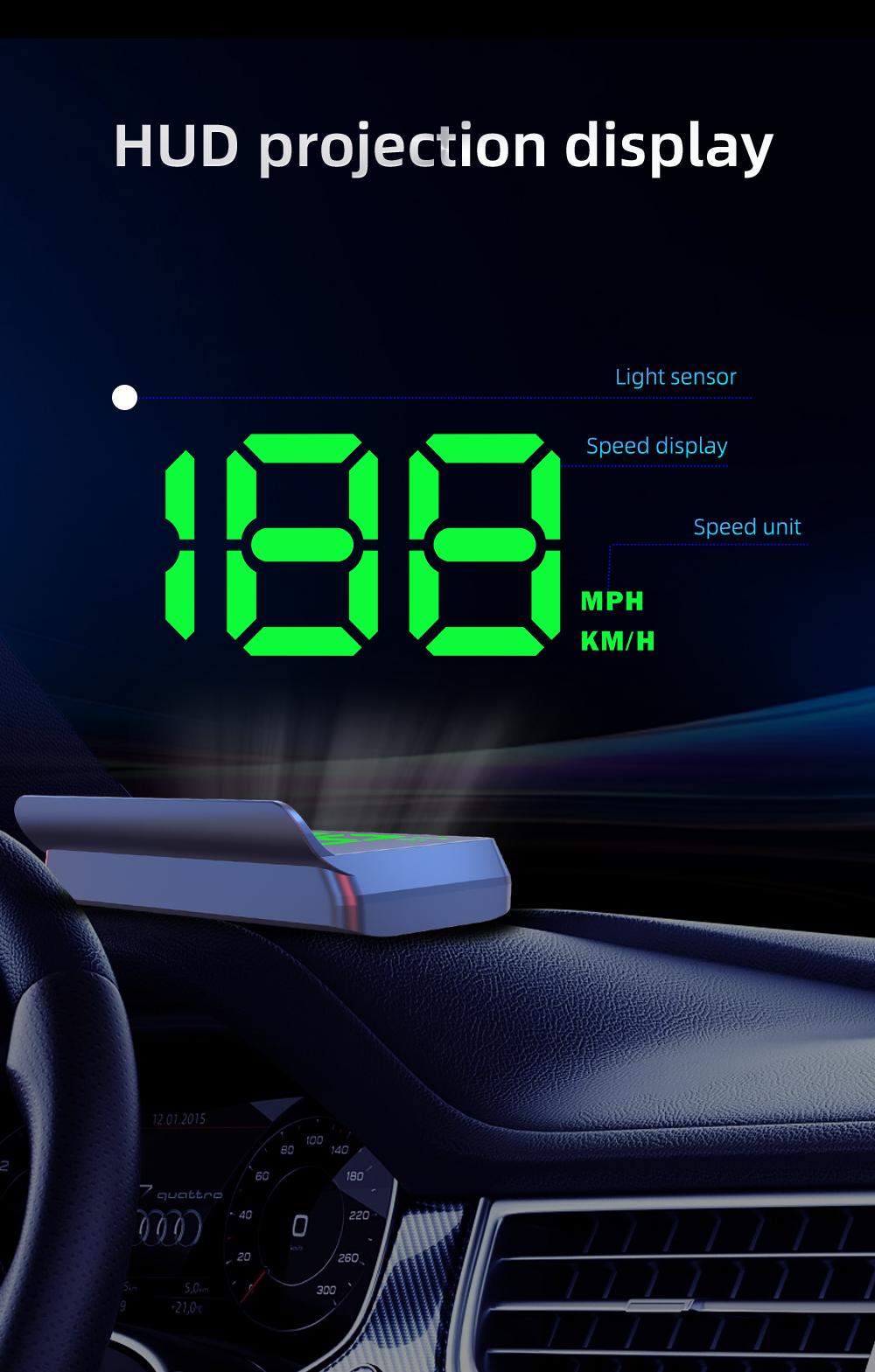 W2 GPS Head-Up Display Projection Speedometer Projector Display Digital Speed KMH HUD For Vehicles Auto Electronics Accessories W2 GPS Head-Up Display Projection Speedometer Projector Display Digital Speed KMH HUD For Vehicles Auto Electronics Accessories
