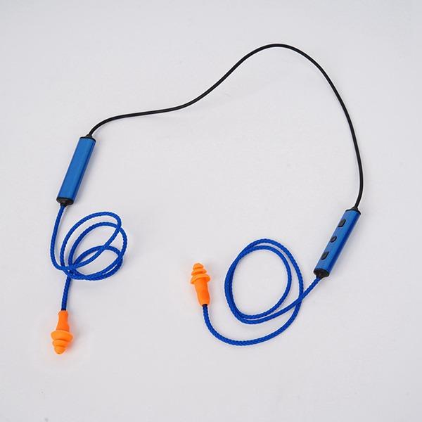 Bluetooth Earphones for Outdoor Climbing and Factory Work Neckband Wireless Earplugs with Microphone and Control Functions Clip Color Random Buckle Style Color Random