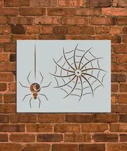 Spider Web Halloween Stencil
