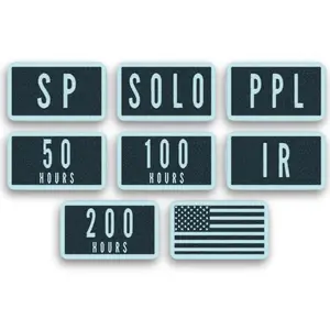 Milestone Private Pilot Patch Set with Hook and Loop Patches, Tactical Patches, Includes American Flag Patch for Backpacks