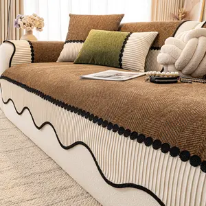 Fashionable Sofa Cushion Cover, Elastic Sofa Slipcover, Soft Comfortable Non-Slip Durable Washable Fabric, Suitable for Living Room Cat Scratch Protection, Soft Sofa Protector