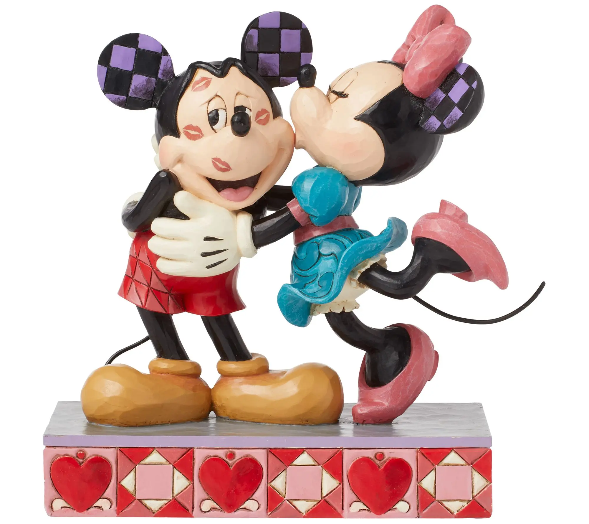 Jim Shore Disney Traditions Mickey and Minnie Love Kisses Fig
