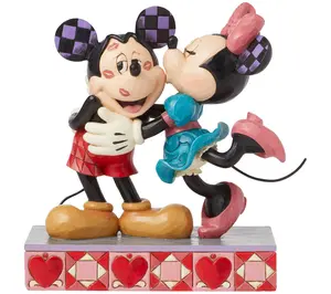 Jim Shore Disney Traditions Mickey and Minnie Love Kisses Fig