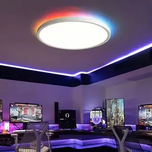 RGB ceiling light home decoration light white 30cm white/warm light ceiling light suitable for balcony, kitchen, bathroom, living room, bedroom, indoor lighting corridor light LED ceiling balcony door decoration light Adjustable RGB Lighting