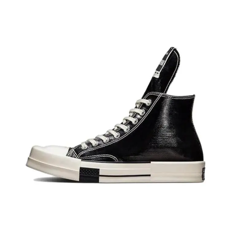 Rick Owens DRKSHDW x Converse Chuck 70 High-Top Canvas Shoe - Unisex Casual Trainer, Glossy Finish, Durable Footwear