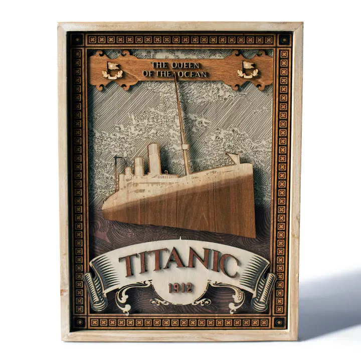 Titanic 3D Wall Art RMS Titanic Shipwreck History Artwork Nautical Wall Art