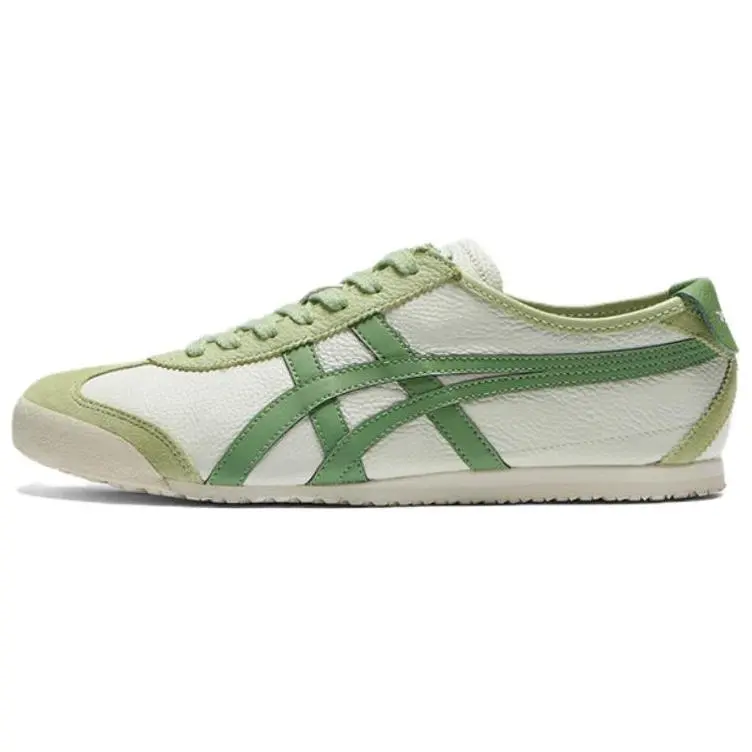 Onitsuka Tiger Mexico 66 Sneakers, 'Airy Green', Breathable Mesh Casual Wear Sports Footwear, Retro Design, Lace-Up, Mesh Upper, Cushioned Sole, Lightweight, Snug Fit, True Size, Us M 10.5, Rubber, Light Training