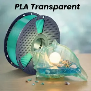 SUNLU Transparent Series 3D Filament | Transparent PLA | No Stringing, No Clogging | Exquisite Crystalline Texture, Boundless Creativity | Color Aesthetics, Pro-Essential, Beginner's Top Choice