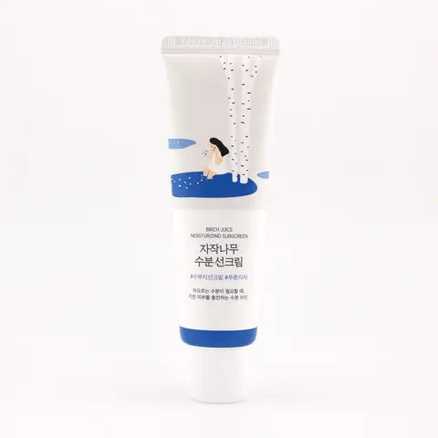 Round Lab Birch Juice Moisturizing Facial Sun Cream - 50ml Korean Version, SPF50 High Protection Sun Defense, Lightweight Daily Moisture Moisturizer with Hyaluronic Acid, Niacinamide & Vitamins for Brightening, UV Care, Adults