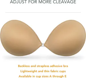 Wingslove Adhesive Bra Reusable Strapless Self Silicone Push-Up Invisible Sticky Bras for Backless Dress Summer Womenswear - Bag
