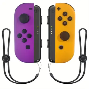 Joy con ProGame Switch Controller Replacement-Compatible with Switch/OLED/Lite,Supports Screenshot,Motion Control,Dual Vibration,Gaming Accessories Console Smartphone Ro-Purple Orange