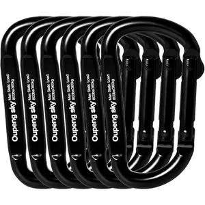 Carabiner Clip-Heavy Duty Carabiners 800lbs-13KN (2922 lbs) Carabiner D Ring Shape, Key Chain Clip Hook, Keychain Clip for Keys, Multipurpose for Camping, Hiking, Backpacking or Other Outdoor Activities