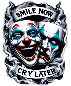 Smile Now Cry Later Gangsheet | DTF Heat Transfers | Hot Peel