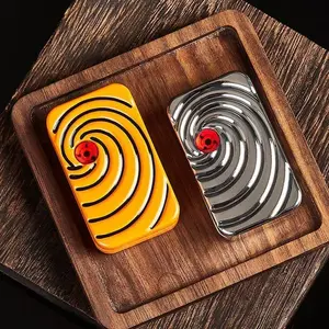 Magnetic infinite push card decompression toy, portable aluminum alloy mask stress relief gift for men
