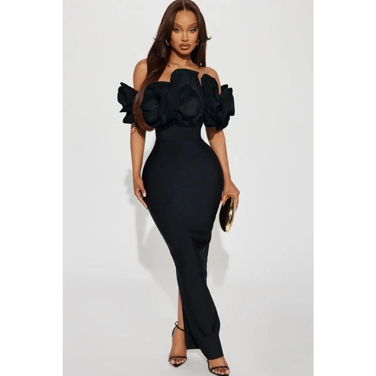 Rosetta Bandage Gown - Black