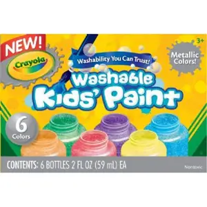 Crayola  Washable Paint 6-Color Metallic Set