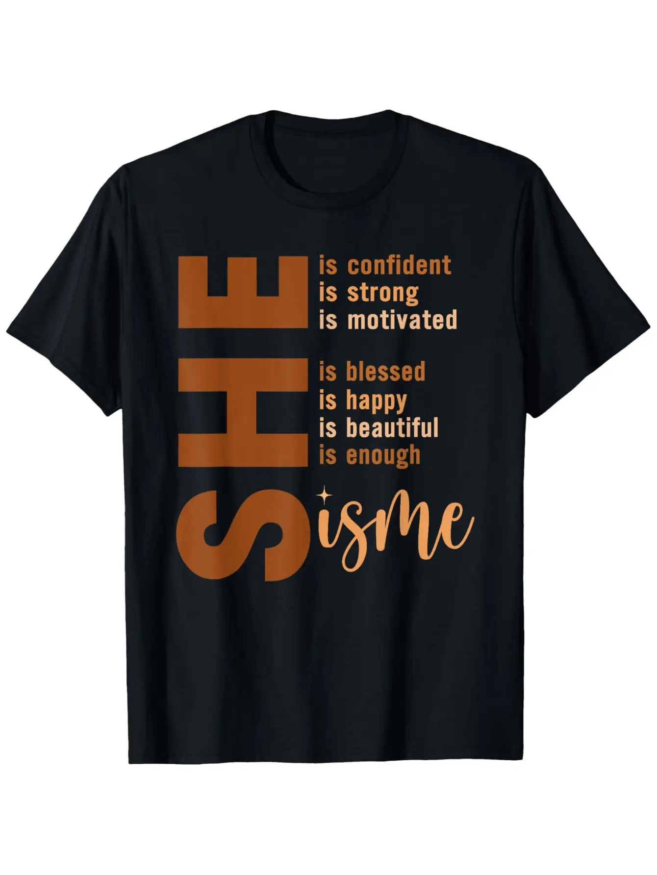 She Is Me Strong Educated Blessed Black History Women Girls T-Shirt |    Round Neck Short Sleeve, Casual Style, Crew Neck, Heat Transfer Printing, Suitable for Halloween, Thanksgiving, Christmas, Valentine'S Day Gifts, Sizes S-XXXL