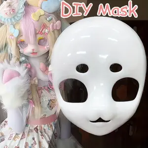 Cute DIY Material Kigurumi Mask Animal Head Mask Cosplay Handmade Cat Fox Sheep Animal Masquerade Party Costume Props Gifts