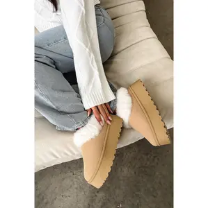 Elani Platform Slippers - Sand