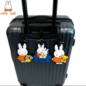 Kawaii Miffyi Rabbit Luggage Tag | Cute Cartoon Bunny Luggage Check Boarding Pass Bag Small Pendant Tag