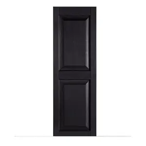 Perfect Shutters IR521551002 Premier Raised Panel Exterior Decorative Shutters, Black - 15 x 51 in.