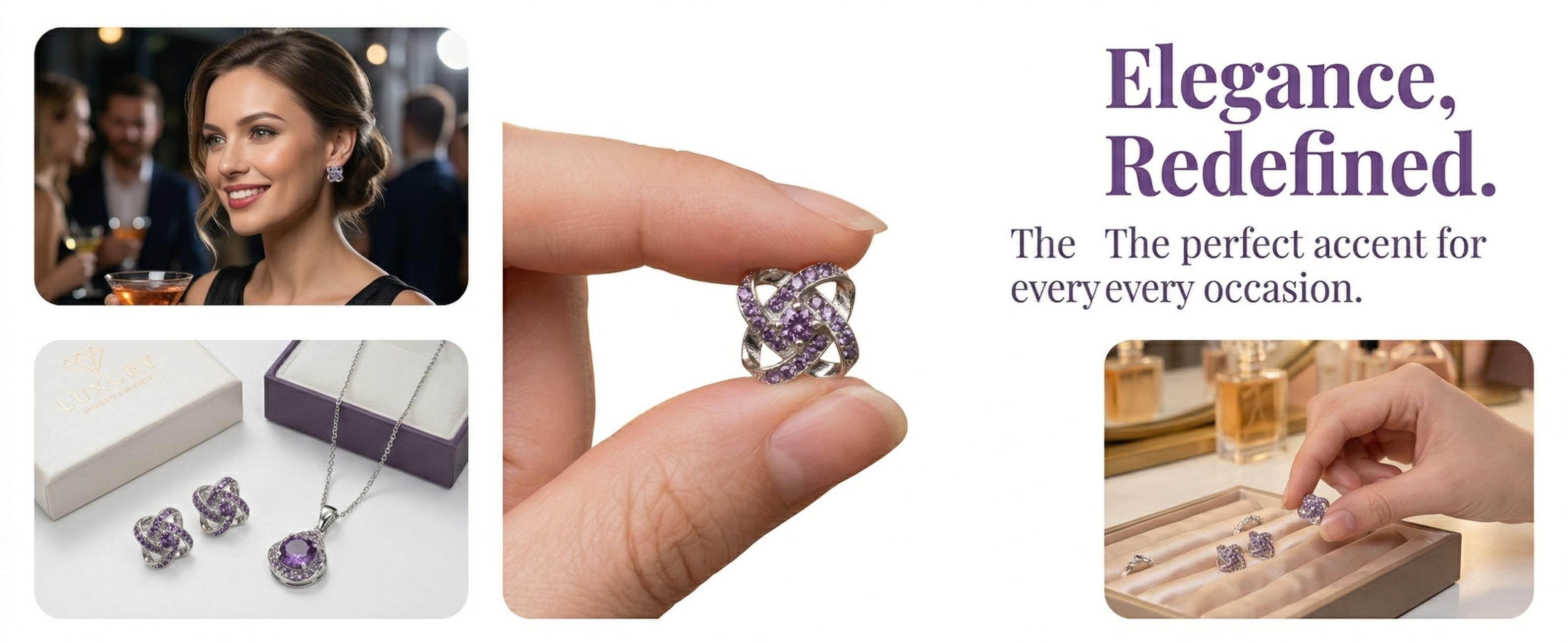 Four-Leaf Clover Stud Earrings — Stylish, Rotatable Lucky Clover Jewelry for Women — Simple & Elegant