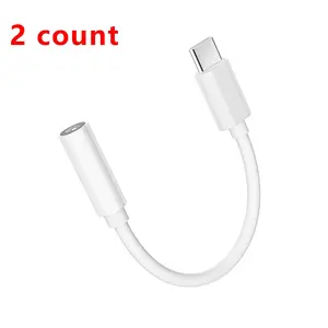 USB C to 3.5mm Audio Adapter, 2 Counts Headphone Adapter Cable, Adapter Cable for iPhone 15/15 Pro Max, Samsung S24/S23/S22/S21/S20/S10, Pixel 8 Pro/8/7a/7 Pro/6/5
