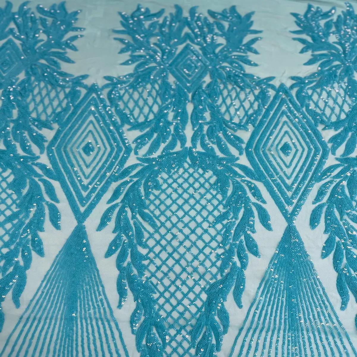 Alpica Geometric Stretch Sequins Fabric