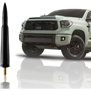 Bullet Antena for Toyota Tundra (2007-2020) – Highly Durable Premium Truck Antenna 5.45 Inch – Car Wash-Proof Radio Antenna for FM AM – Black, 50 Caliber Design – Toyota Tundra Accessories