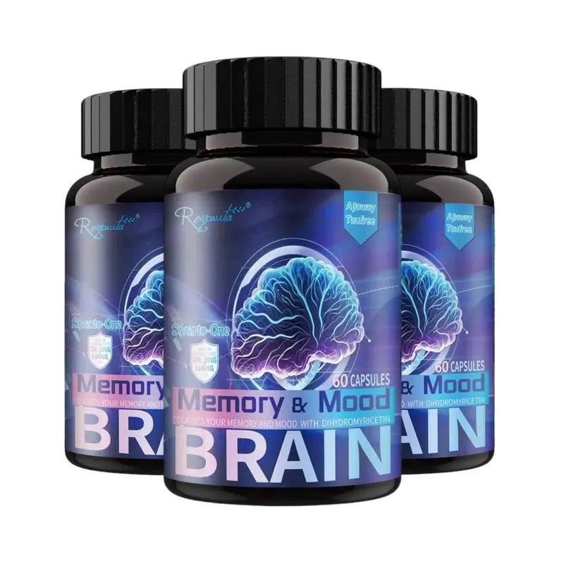 3-Pack Royavita Memory & Mood Capsules - Brain Support for Cognitive Health - 180 Capsules for Daily Use Healthcare Supplement Vitamin