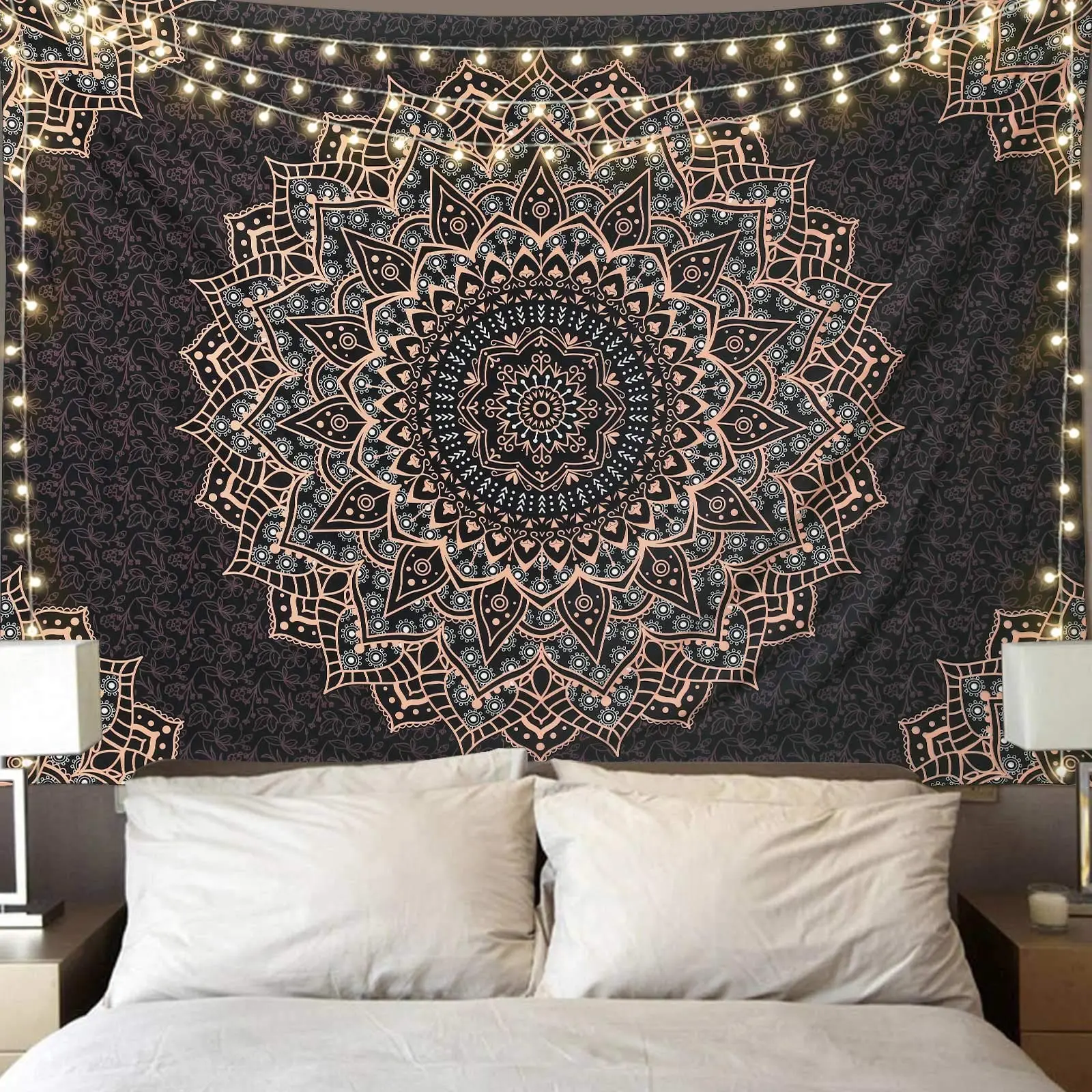 Boho Mandala 7x5ft Tapestry Wall Hanging for Living Room Bedroom, Party Decoration Photography Background Studio Props Art