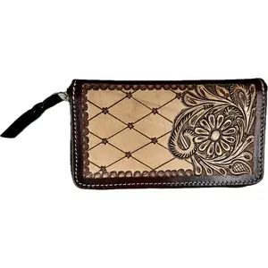 Tooled Leather Clutch
