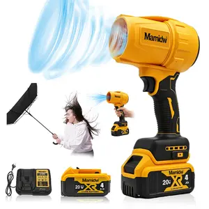 Cordless leaf blower with 4.0 Ah battery and charger, 1000 G thrust turbine leaf blower for lawn care, yard/patio use, blowing snow, blowing leaves, and blowing dust—lightweight blower.