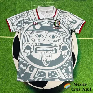 1998 Mexico National Team Home Away White Soccer Jersey Short-Sleeve