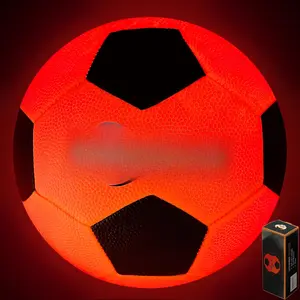 Light up Soccer Ball,Glow in The Dark Soccerball with LED Lights Pre-Installed- Included