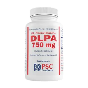 DLPA 750 mg - DL-Phenylalanine Amino Acid Supplement for Endorphin Support, Natural Mood Boost & Stress Relief, 60 Capsules