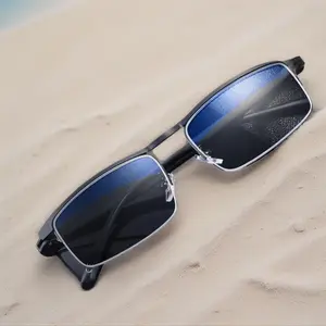 2026 New 2-in-1 Progressive Multi-Focus Metal Semi-Rim Reading Glasses, Classic Stylish Dual-Function Sports Eyewear with 3 Color Options and Included Case daily