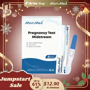 MomMed Home Pregnancy Test, Pregnancy Test Sticks, HCG Midstream Tests, HCG Test Strips Detection Over 99% Accuracy, Home Pregnancy Test Strips in 6 Individually Packed, Accurate & Rapid Detection HCG Testing Kit