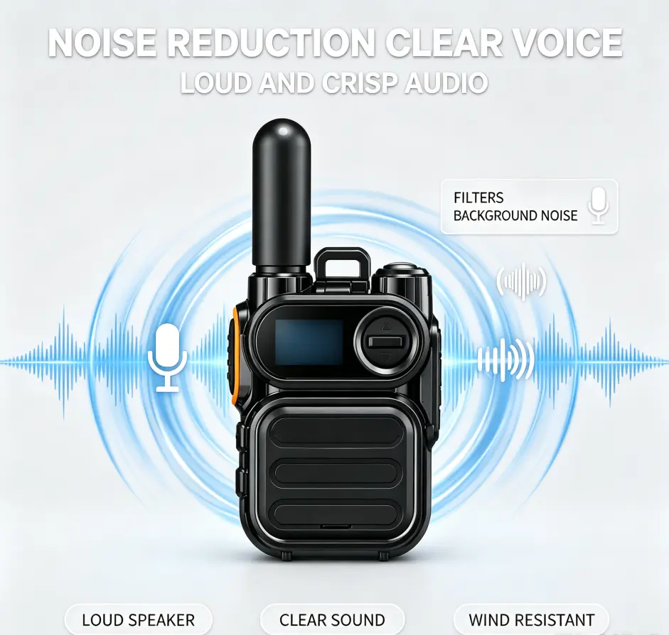 4G LTE Cellular Communicator Handheld Intercom with Pre-Activated SIM Card, 5000KM Nationwide Coverage, Dedicated APP Connectivity, Noise-Canceling Audio, 3 Call Modes, Charging for Construction Teams (Single Unit) outdoor