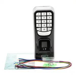 Fingerprint attendance and access control system set with card swipe, password, and magnetic lock for glass and iron doors