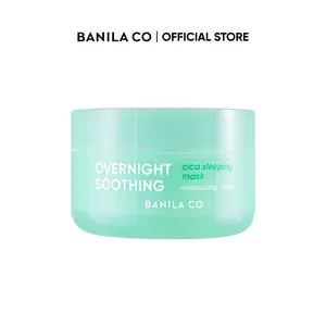 BANILA CO Overnight Soothing Cica Sleeping Mask | Centella Asiatica Water for Calming Skin | Panthenol for Intense Hydration | Korean Facial Skincare Non-Comedogenic | Vegan | Gel Hydrating
