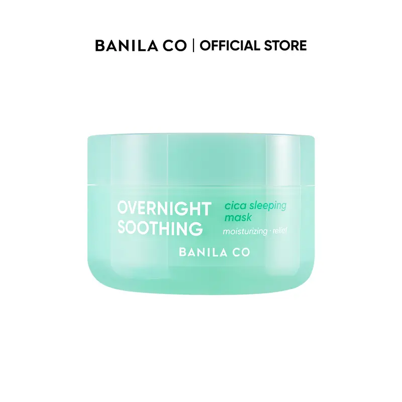 BANILA CO Overnight Soothing Cica Sleeping Mask | Centella Asiatica Water for Calming Skin | Panthenol for Intense Hydration | Korean Facial Skincare Non-Comedogenic | Vegan | Gel Hydrating